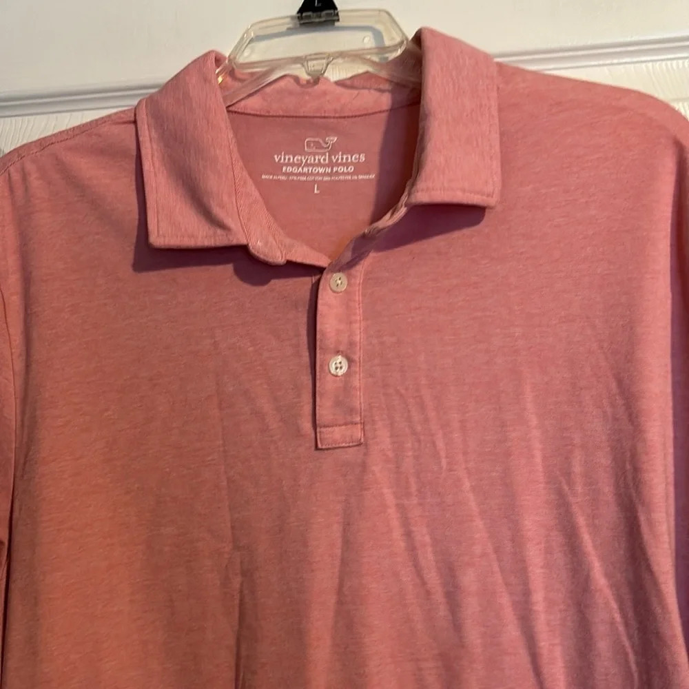 Vineyard Vines Edgartown men’s pink short sleeve polo shirt size large - Picture 2 of 7